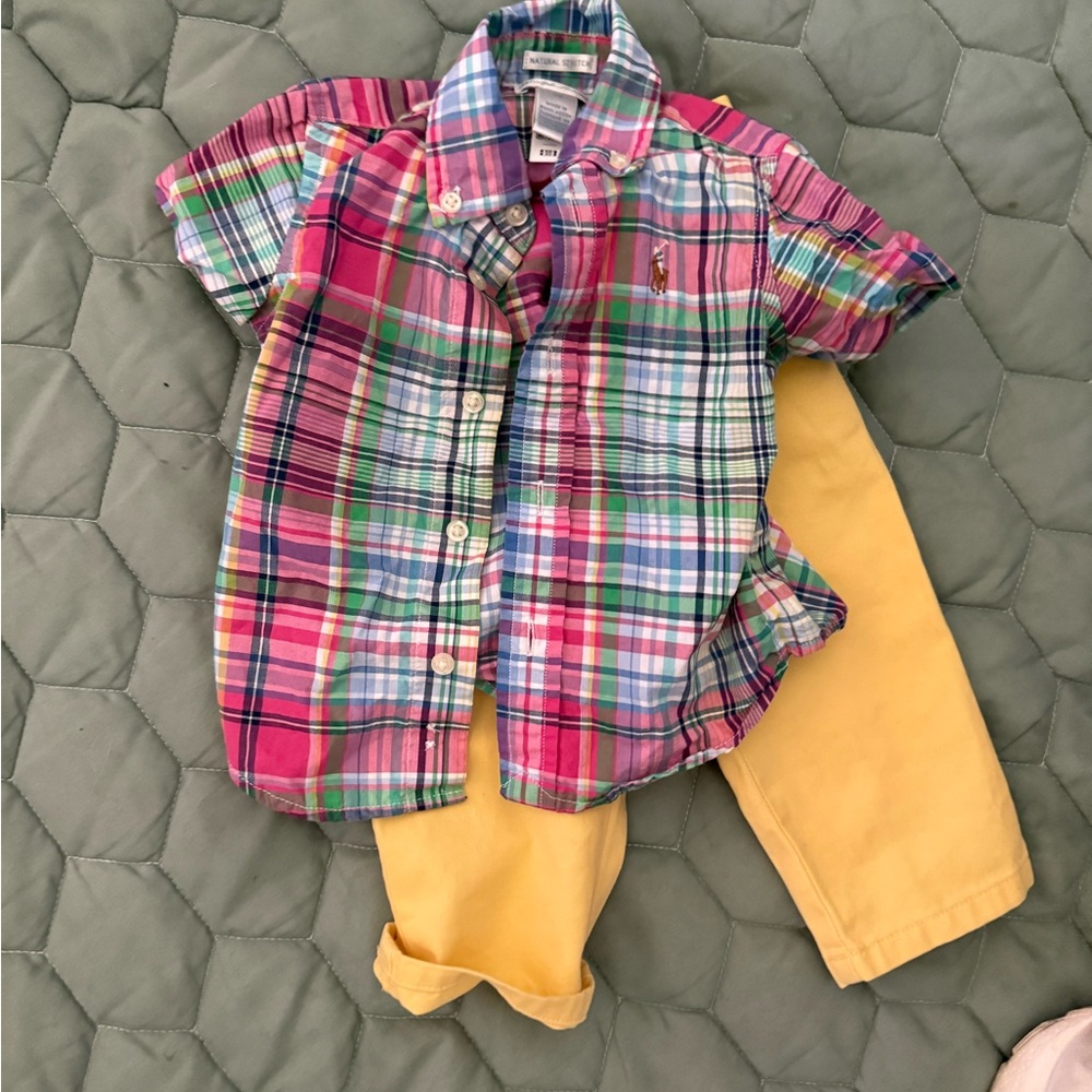 Ralph Lauren Kids Colorful Plaid Button-Down Shirt